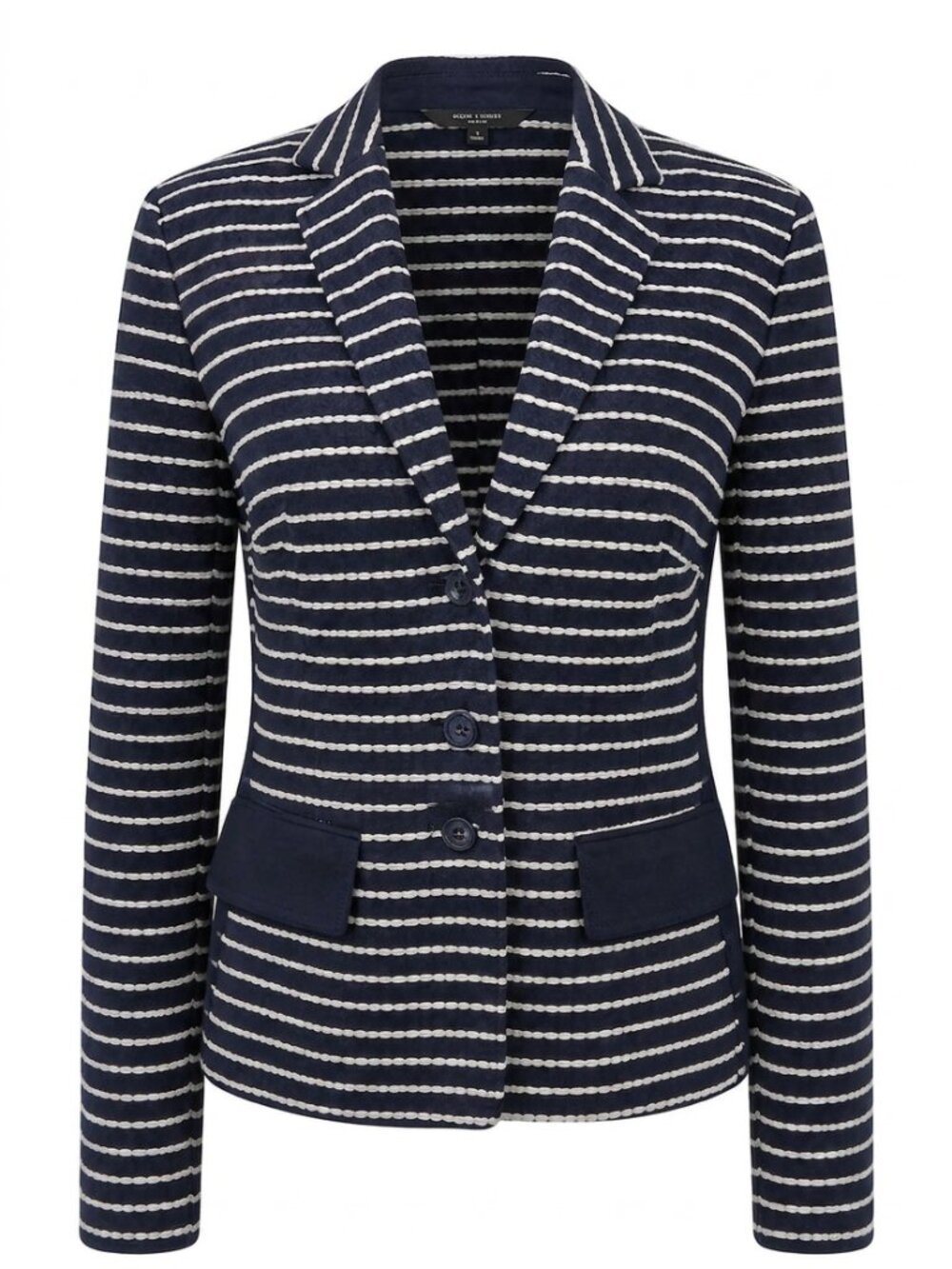 Basler Navy and White Knit Blazer Sz 12
